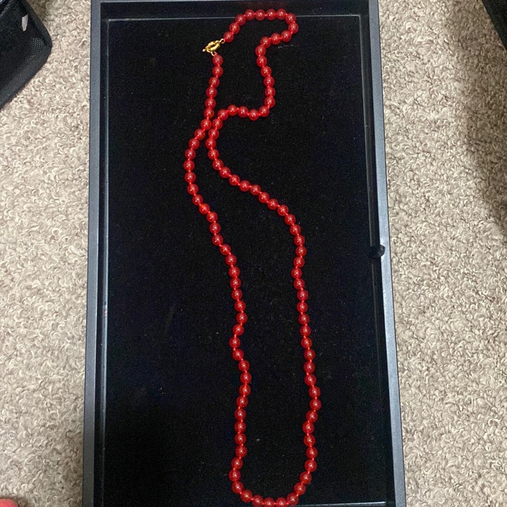 Carnelian handcrafted beaded necklace